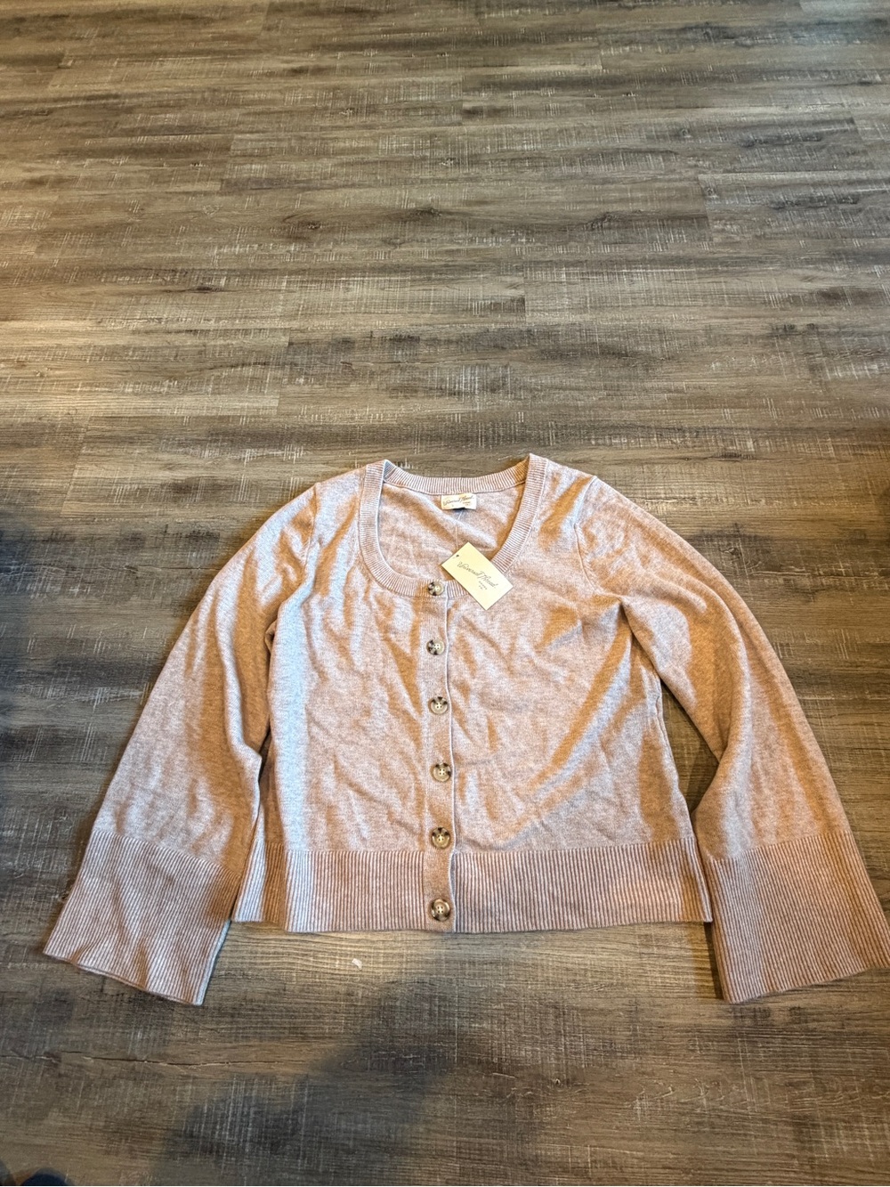 Universal Thread Light Pink Button-Front Cardigan